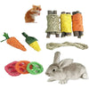 9-Piece Small Pet Chew Toy Set for Rabbits and Hamsters