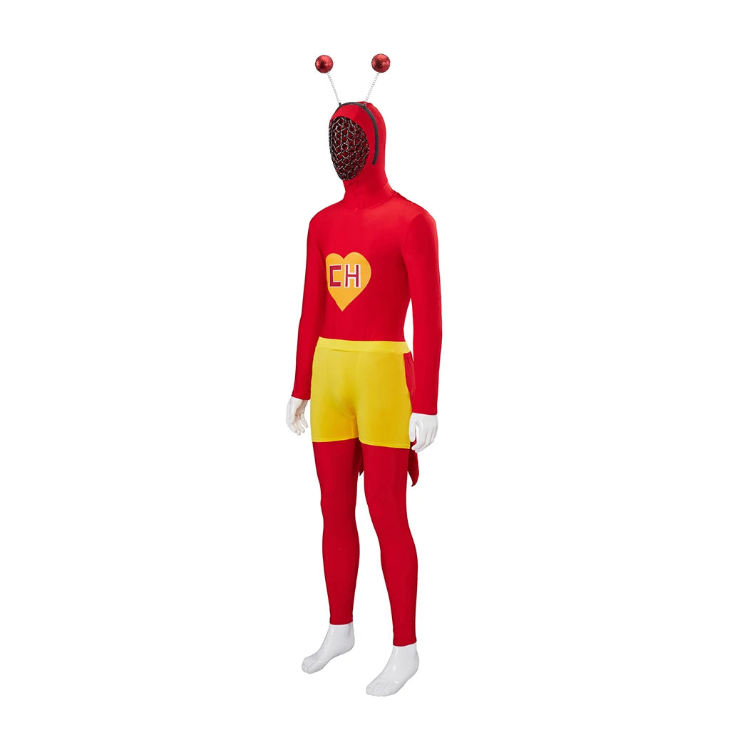 El Chapulín Colorado Cosplay Jumpsuit with Antennae