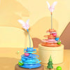 Interactive Cat Turntable Toy with Feather Wand and Rolling Ball