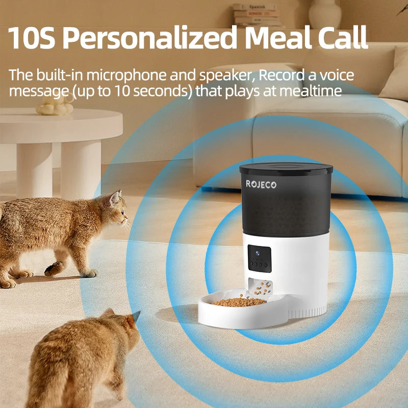 Distributeur automatique intelligent pour animaux avec caméra