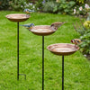 Rustic Iron Bird Feeder with Wide-Mouth Water Basin