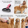 Dematting Comb for Dogs and Cats – Undercoat Rake for Long Hair, Tangles & Loose Fur