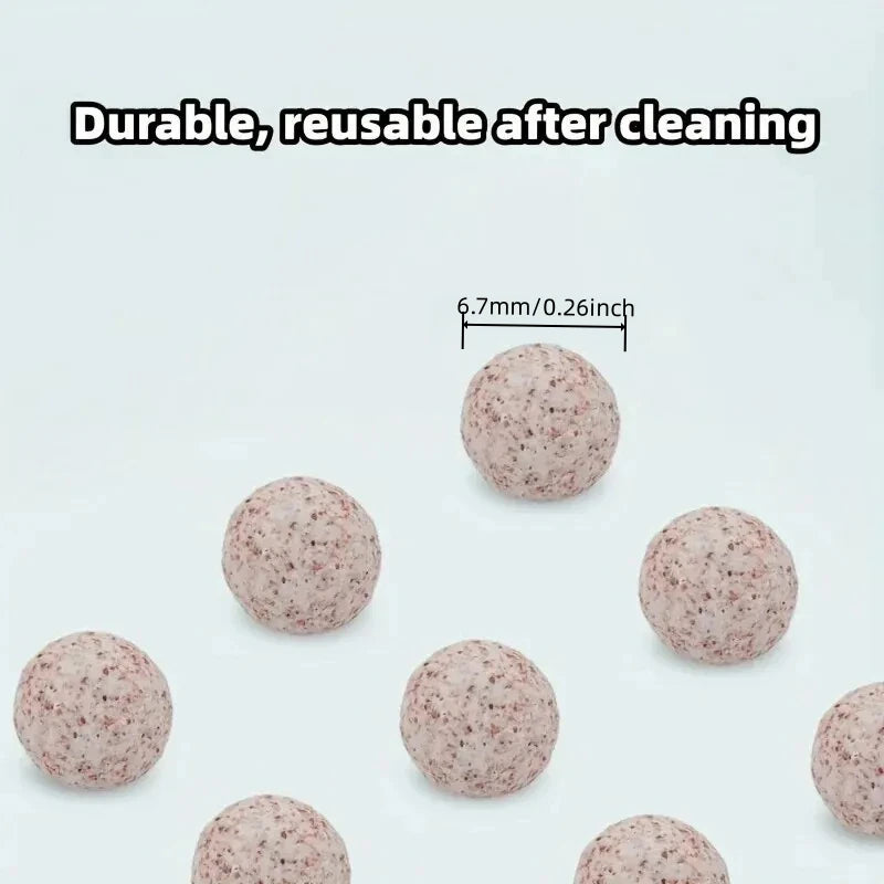 Several spherical quartz bio filter balls are shown against a white background.