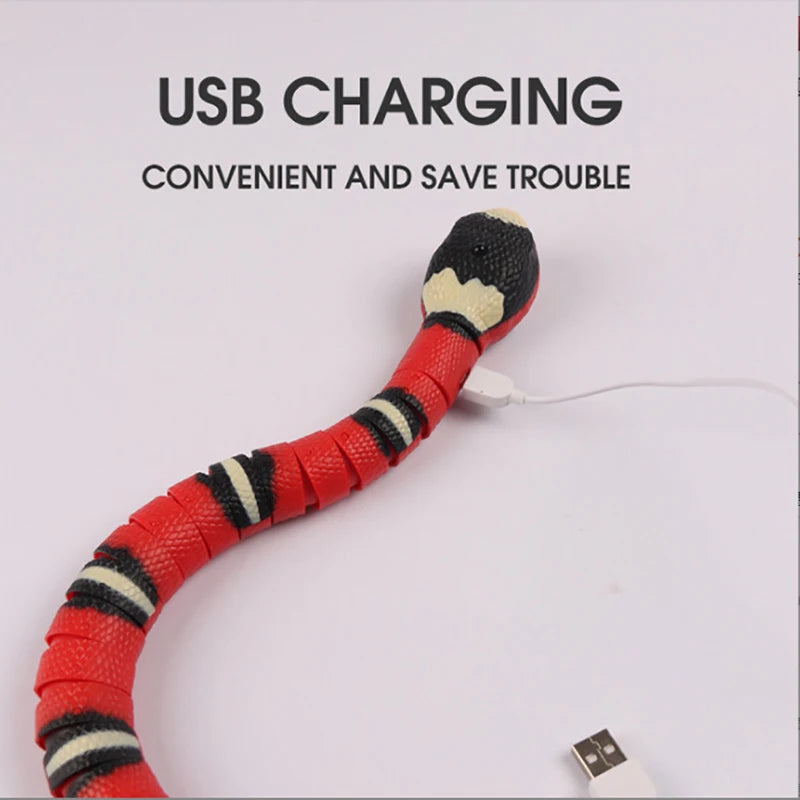 Jouet Serpent Interactif Rechargeable par USB pour Chat