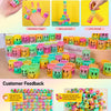 A colorful set of spring coil toys in various colors and shapes for children
