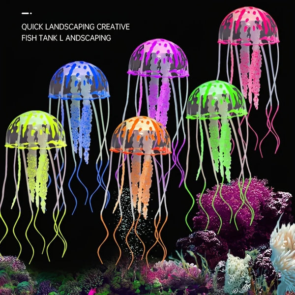 Glowing Jellyfish Aquarium Ornament