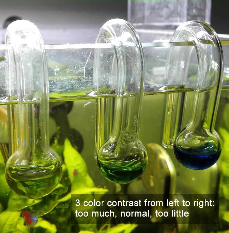 مؤشر CO2 زجاجي للحوض السمكي قابل للتعليق