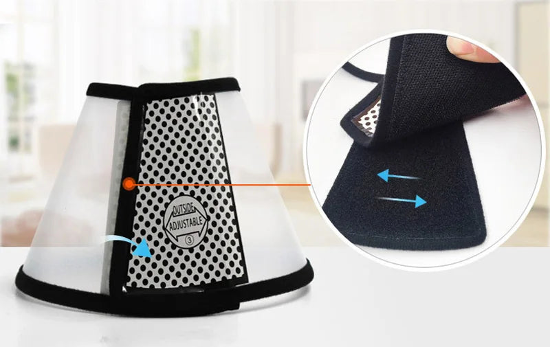 Clear PVC Recovery Cone Collar for Dogs and Cats