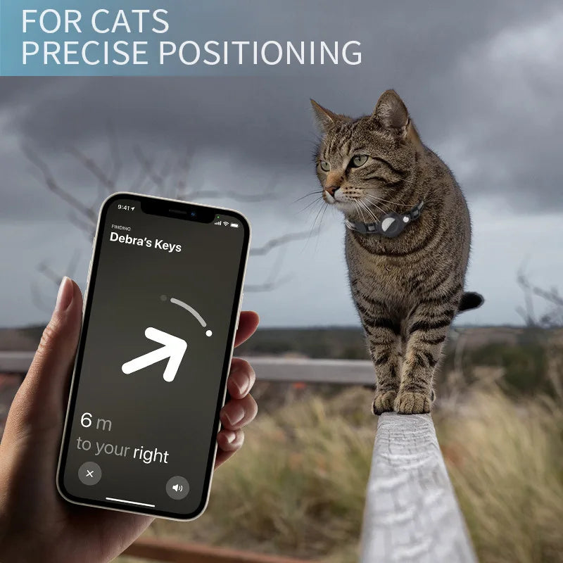 Reflektierendes Cat-Collar mit AirTag-Halterung und Sicherheitsverschluss