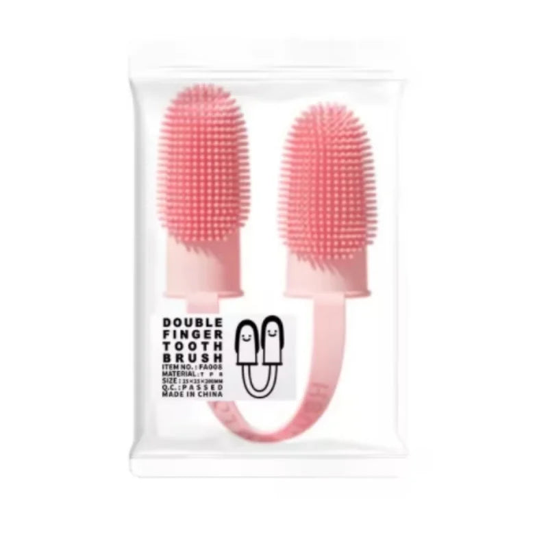 Brosse à dents deux doigts pour chiens et chats