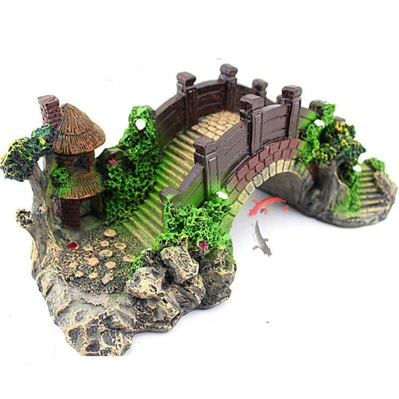 Artificial Bridge Aquarium Decor - Resin Landscape Ornament