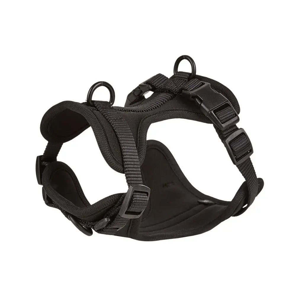 Black adjustable and anti-breakaway dog harness vest