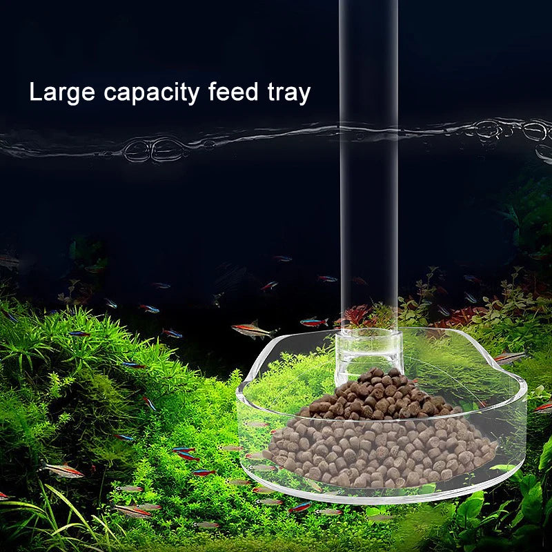 Acrylic Aquarium Fish Feeder with Transparent Tube