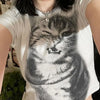 Top Crop con Estampado Animal