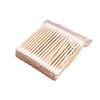 A rectangular pack of pet ear cleaning cotton swabs with light beige wooden sticks.