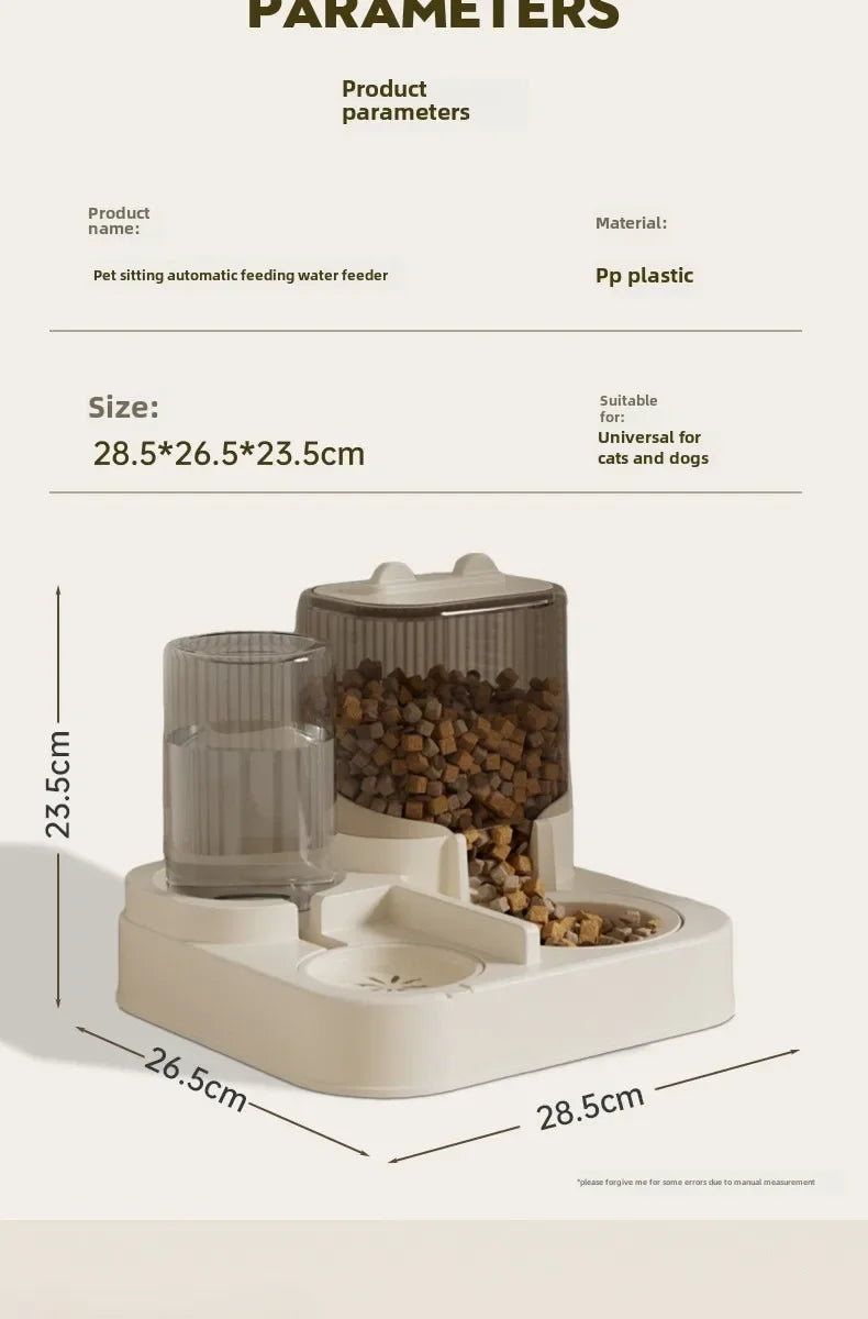 Gravity Pet Feeder and Water Fountain Set