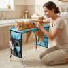 Foldable Pet Grooming Hammock with Quick-Dry Mesh