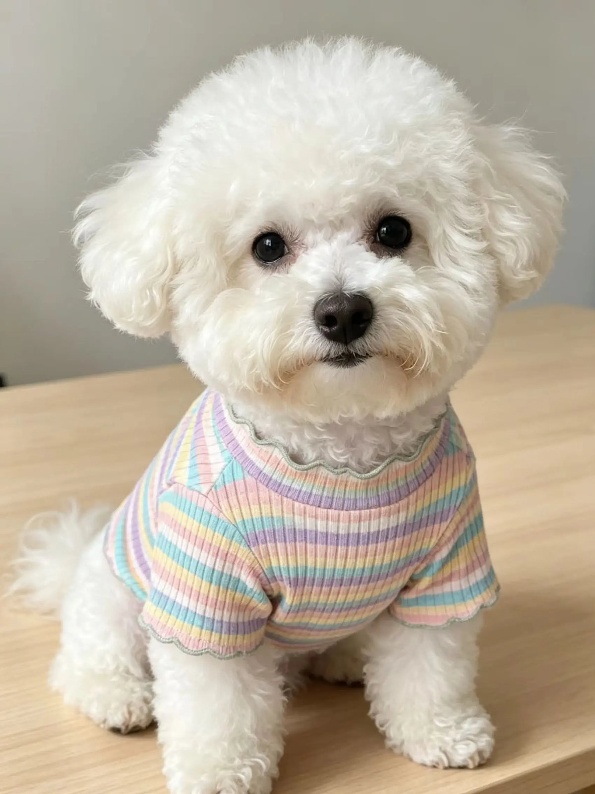 Striped Cotton Pet T-Shirt for Small Dogs and Puppies