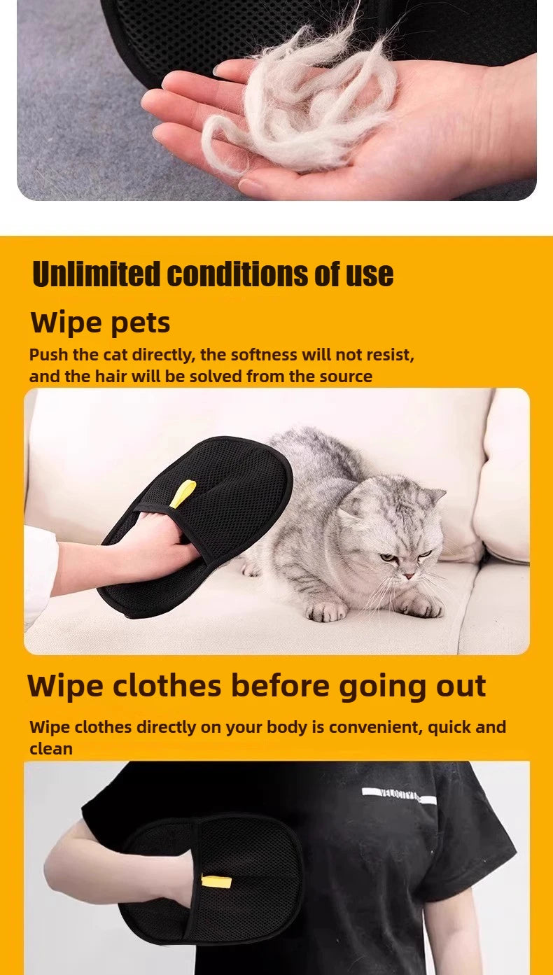 Pet Grooming Glove for Shedding Cats and Dogs