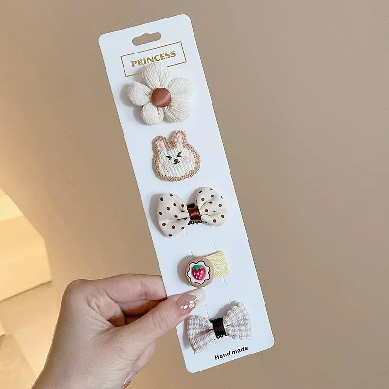 Adorable Flower Snap Clips for Baby Girls (Set of 6)