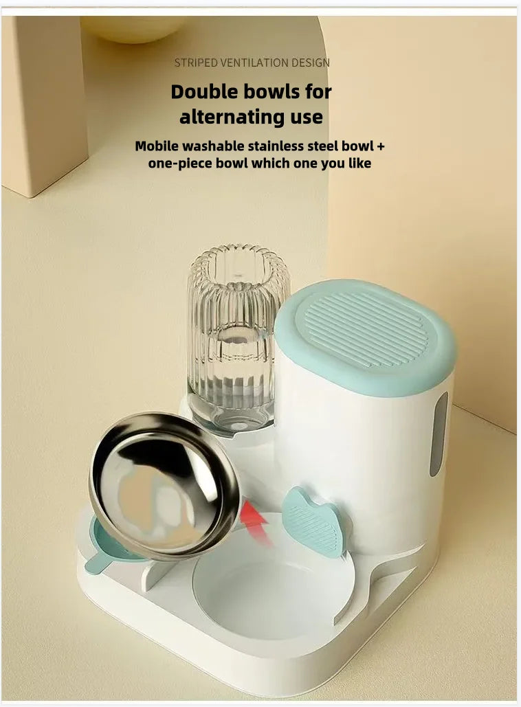 Distributeur automatique de nourriture et d'eau pour animaux