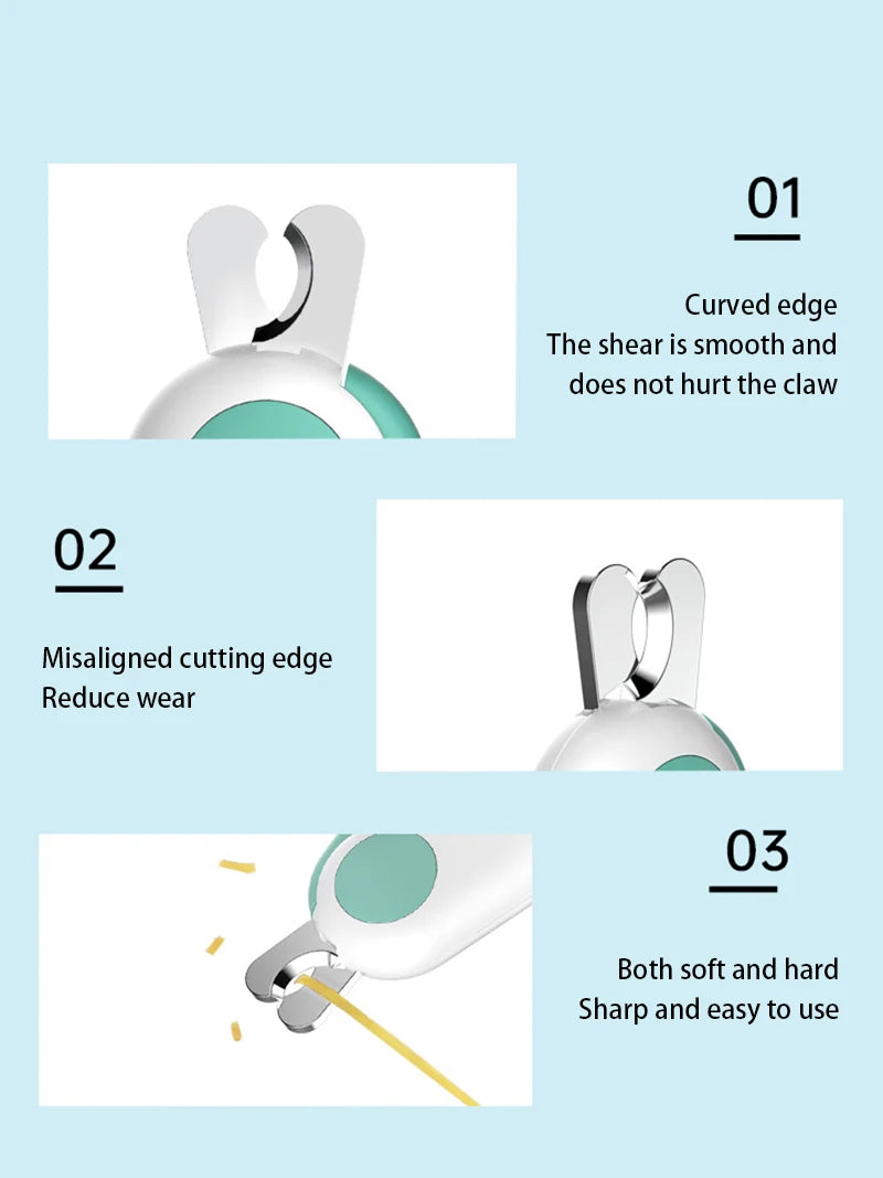 LED Light Nail Clippers for Dogs and Cats with Safety Lock