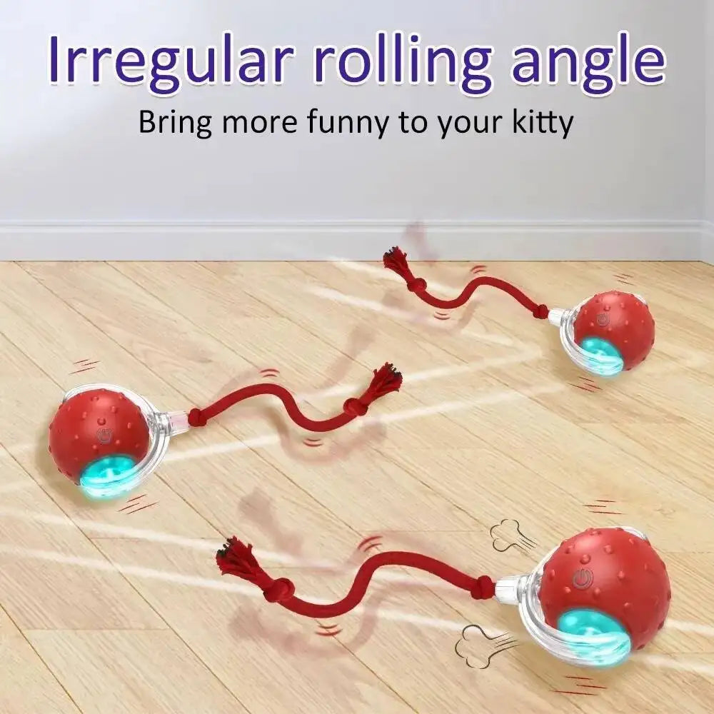 Motion-Activated Cat Toy Ball with Bird Chirping Sounds