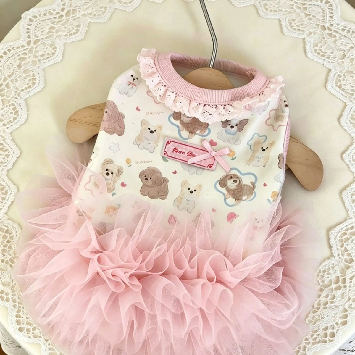 Cute Bow Pet Dress for Small Dogs – Breathable Summer Skirt