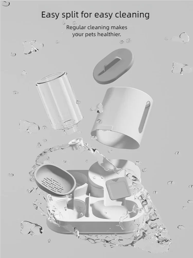 Two-in-One Automatic Pet Feeder and Water Dispenser with Large Capacity
