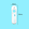 A white LED pet nail clipper for cats and dogs shown in a vertical view with dimensions labeled.