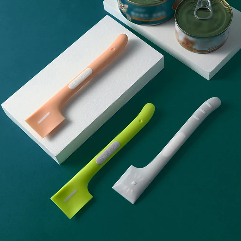Pet Food Spoon with Lid – Cute Long-Handle Can Scoop for Cats and Dogs