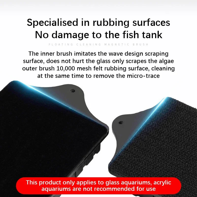 Double-Sided Magnetic Aquarium Glass Cleaner