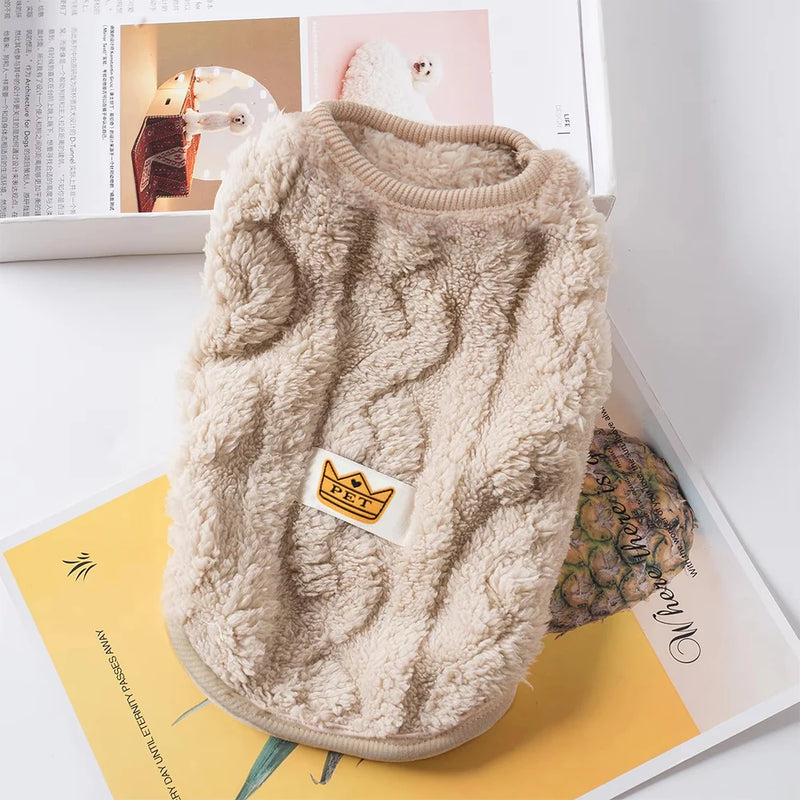 Soft Cozy Pet Clothes Winter Fleece Sweater for Cats and Small Dogs