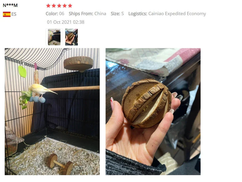 Natürlicher Kiefernholz-Rollen-Kauspielzeug für Kleintiere