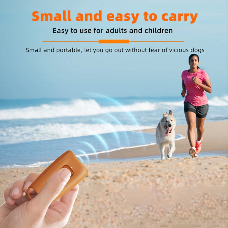 مانع نباح كاشف بالموجات فوق الصوتية للكلاب مع ضوء LED