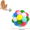 Balles de jouet pour chat en peluche avec grelots
