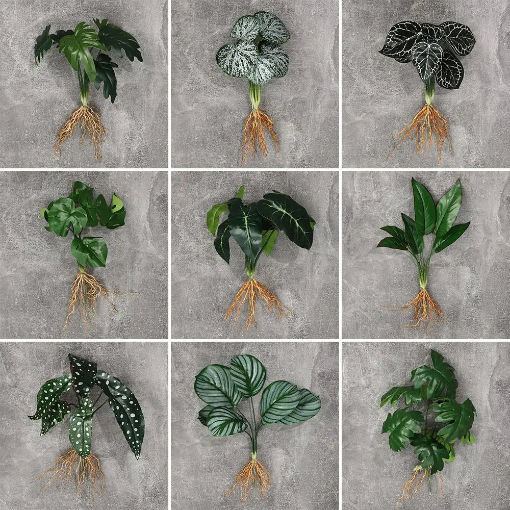 Artificial Hydroponic Plant with Visible Roots – Lifelike Greenery for Home & Event Decor