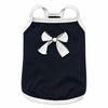 Ribbed Sleeveless Pet Vest with Bow Knot for Small Dogs and Cats