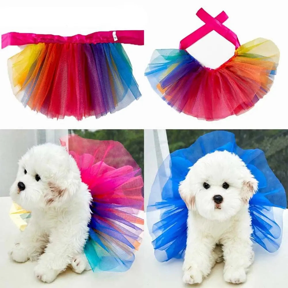 Tulle Tutu Dog Skirt for Small Breeds