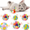 Balles de jouet pour chat en peluche avec grelots