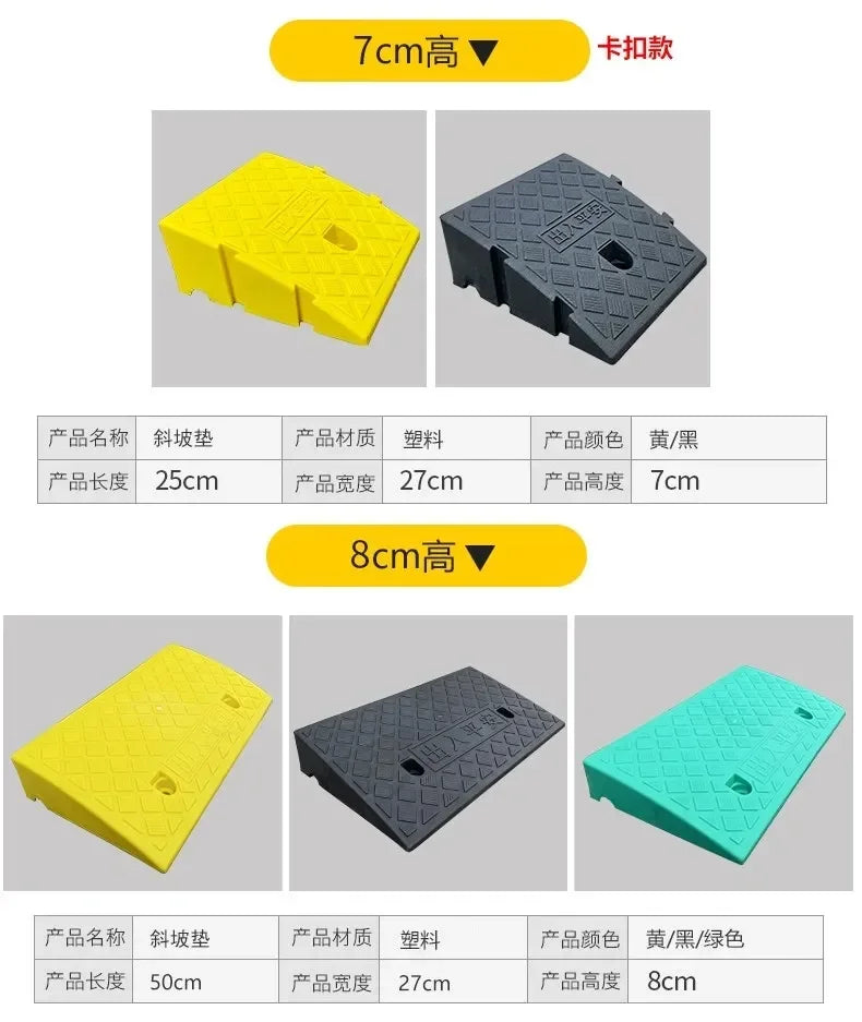 Anti-Slip Driveway Curb Ramps for Cars, Trucks, and Trailers