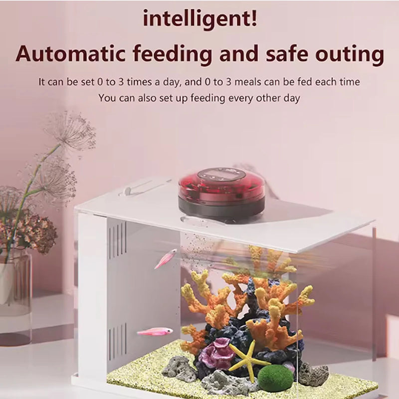 USB Rechargeable Automatic Fish Feeder With Timer