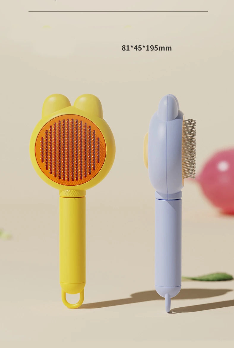 Pet Deshedding Brush for Cats & Dogs – Gentle Fur Remover Comb