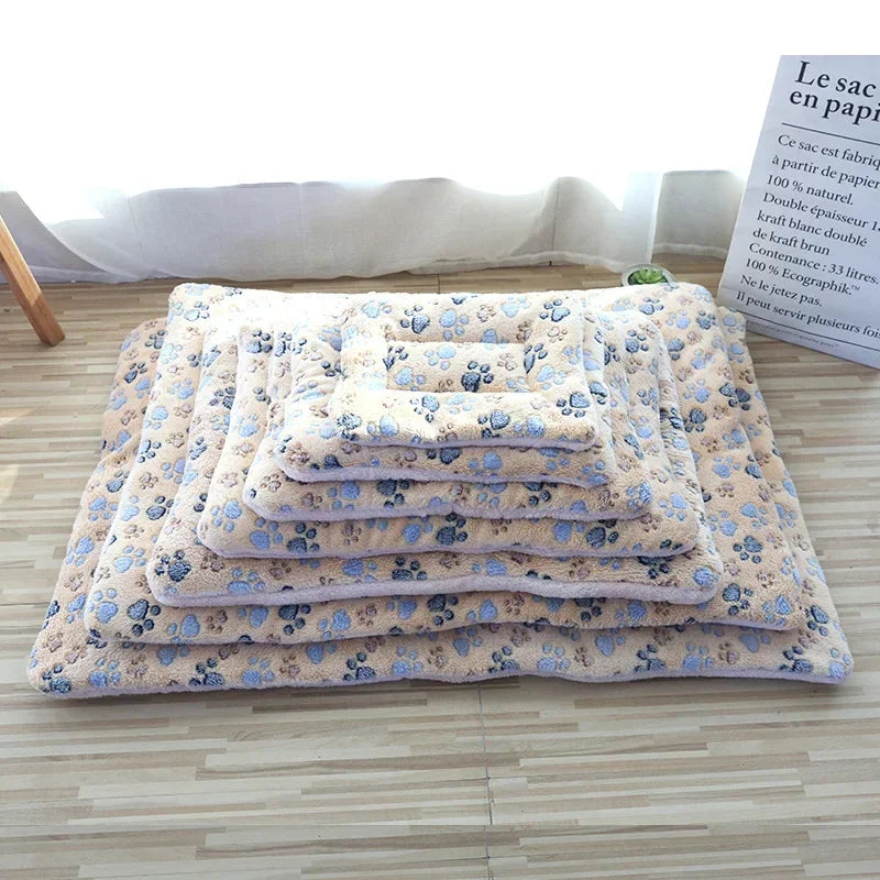 Lit pour animaux de compagnie en peluche double face