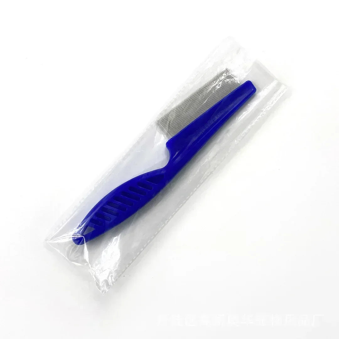 Blasse Edelstahl-Pflegelschale für Haustiere in klarem Plastikverpackung.