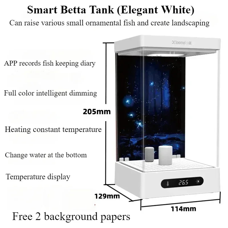 Aquarium de Bureau Compact 2L pour Poisson Betta