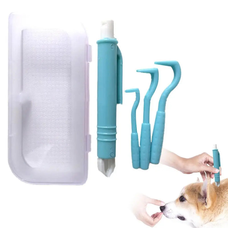 Kit de 4 Piezas para Quitar Garrapatas en Perros y Gatos