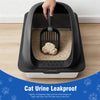 Stainless Steel Cat Litter Box with Lid, High-Sided, Extra Large