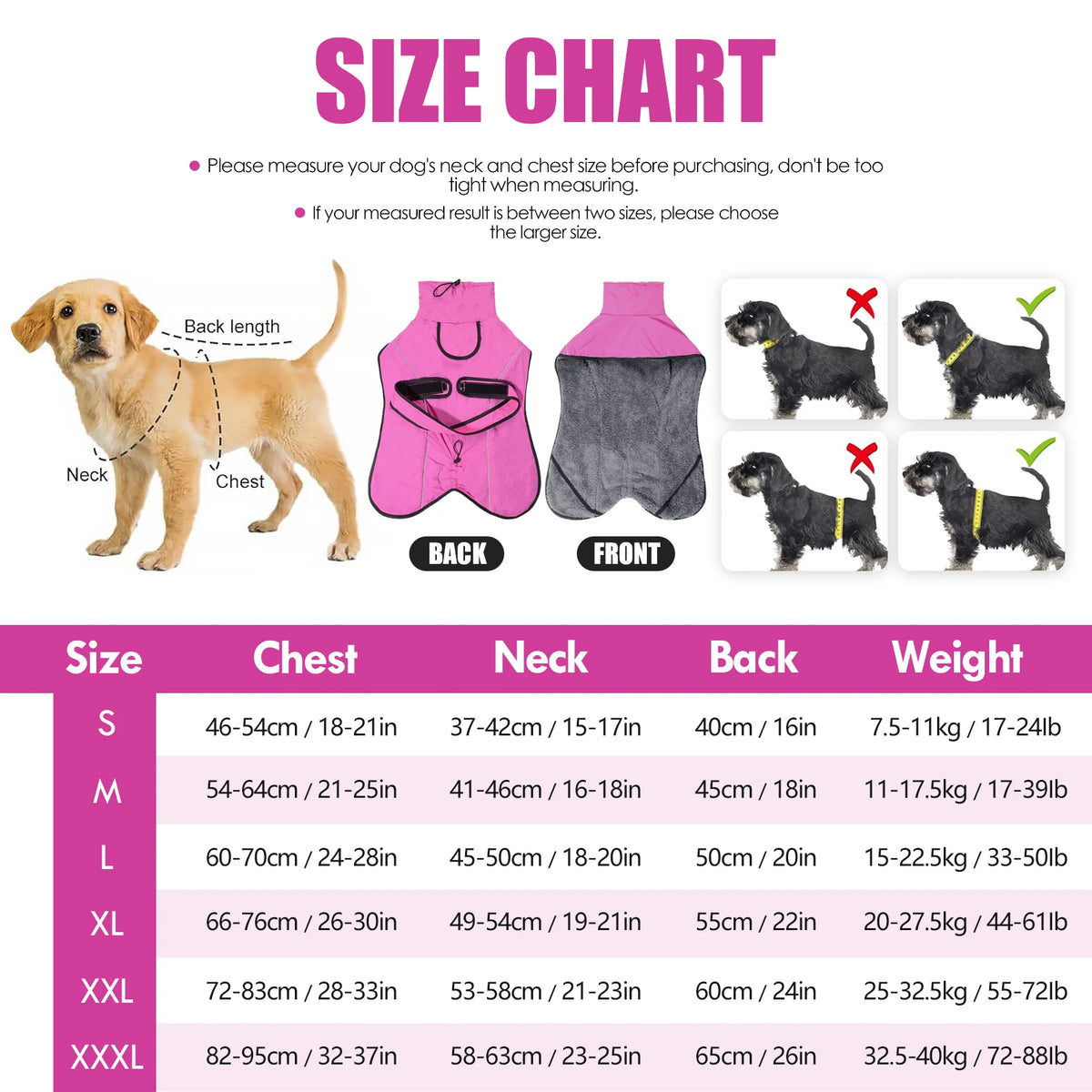 Reflective Dog Coat with Adjustable Fit