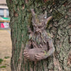 Tree Face Bird Feeder - Resin Tree Hugger Sculpture for Outdoor Garden